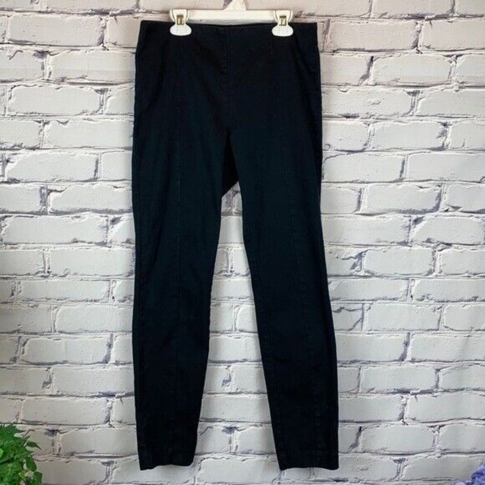 H&M Womens Black Pull-On Seamed Pants Sz 10